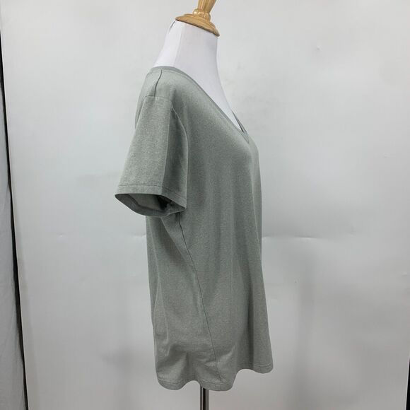 Under Armour T Shirt Womens L Large Gray Tech V Neck Tee Athletic Short Sleeve - Picture 4 of 11